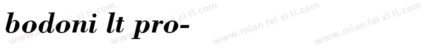 bodoni lt pro字体转换